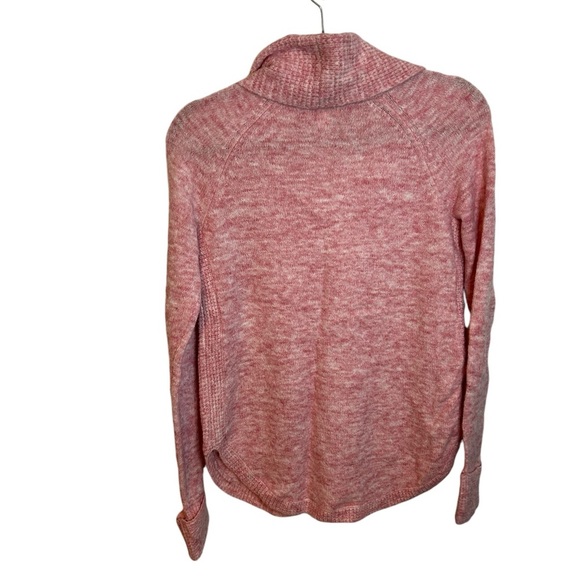 NWT Style & Co Pink Waffle Knit Cowl Neck Sweater - Picture 2 of 5